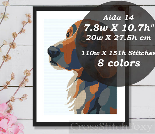 Dog cross stitch pattern