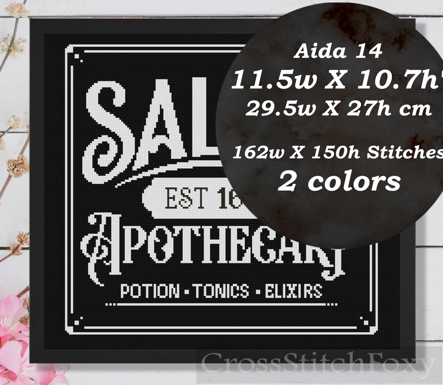 Salem Apothecary Cross Stitch Pattern