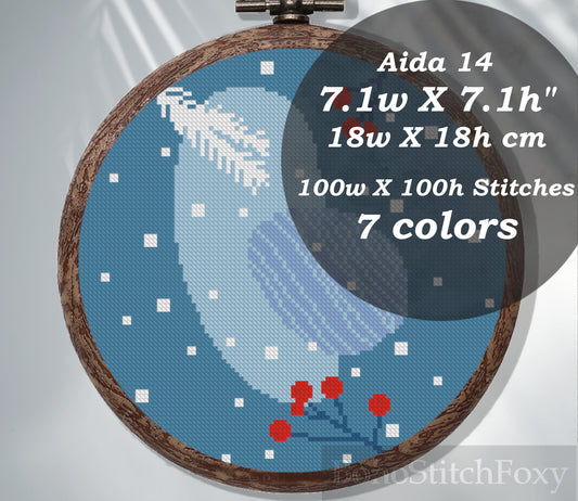 Abstract bono winter cross stitch pattern