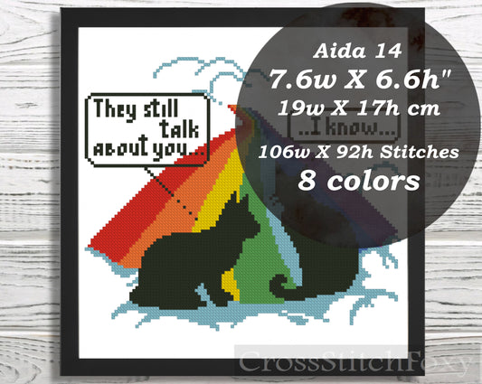 Cats Rainbow Bridge cross stitch pattern