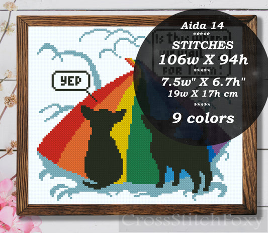 Chihuahua Rainbow bridge cross stitch pattern