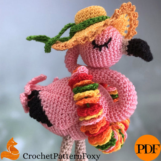 Hawaii Flamingo Crochet Pattern Amigurumi