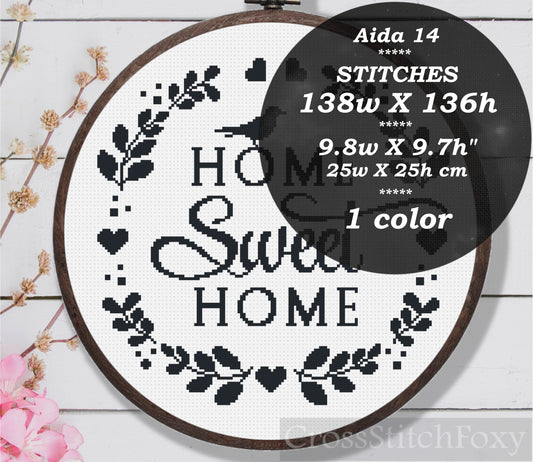 Home Sweet Home Cross Stitch Pattern