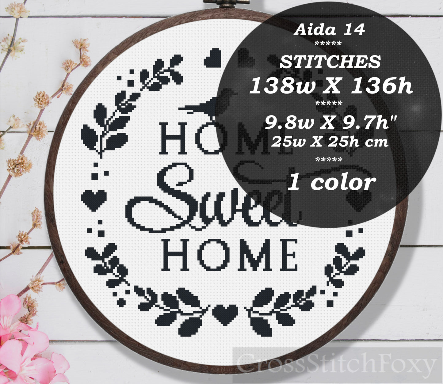 Home Sweet Home Cross Stitch Pattern