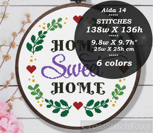 Home Sweet Home Cross Stitch Pattern