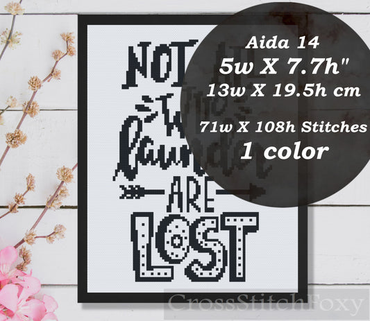 Laundry Room cross stitch pattern