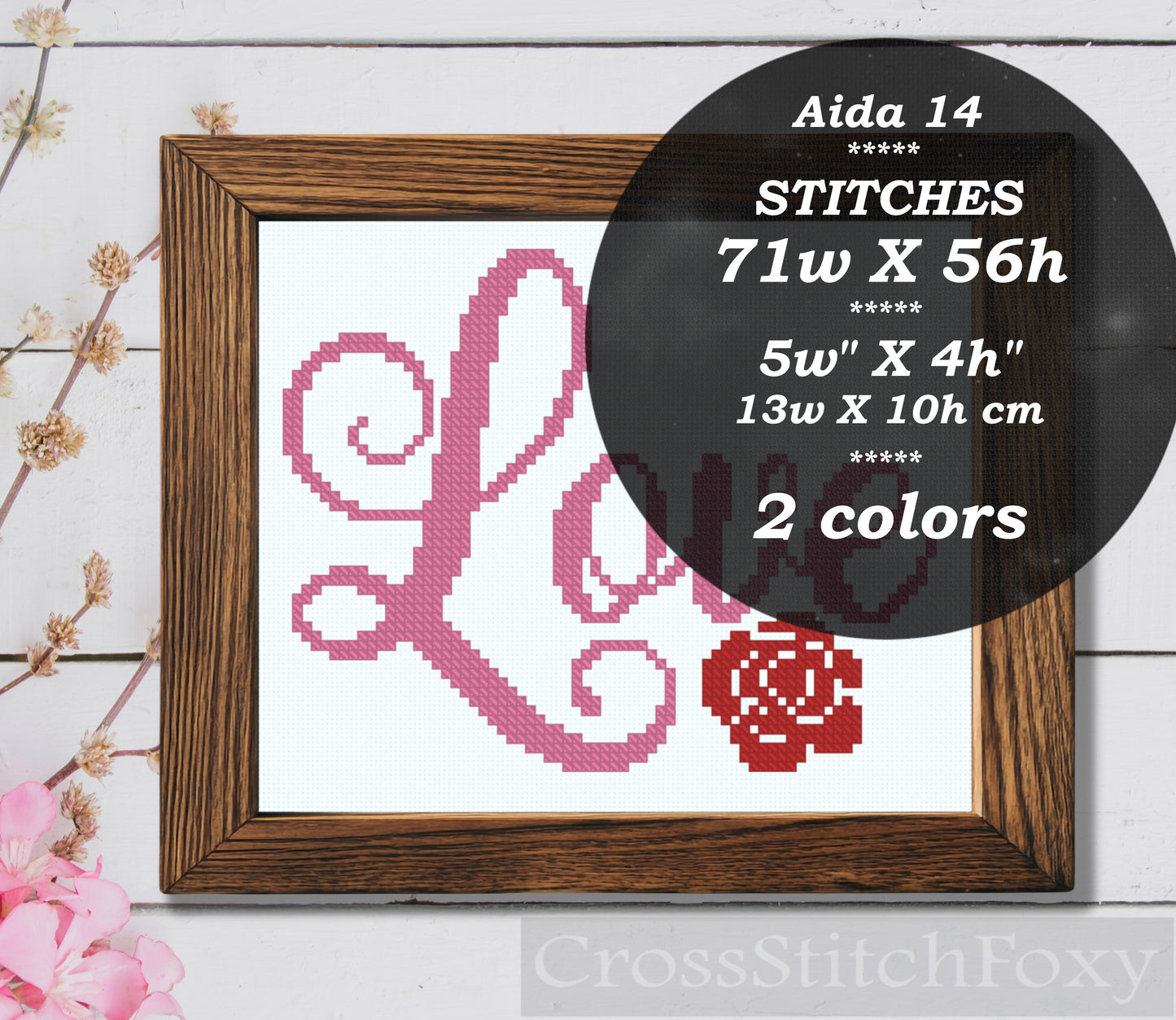 Love Lettering Cross Stitch Pattern