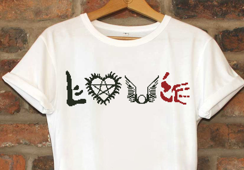Love Supernatural cross stitch pattern