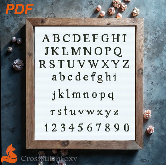 Elegant Alphabet cross stitch pattern
