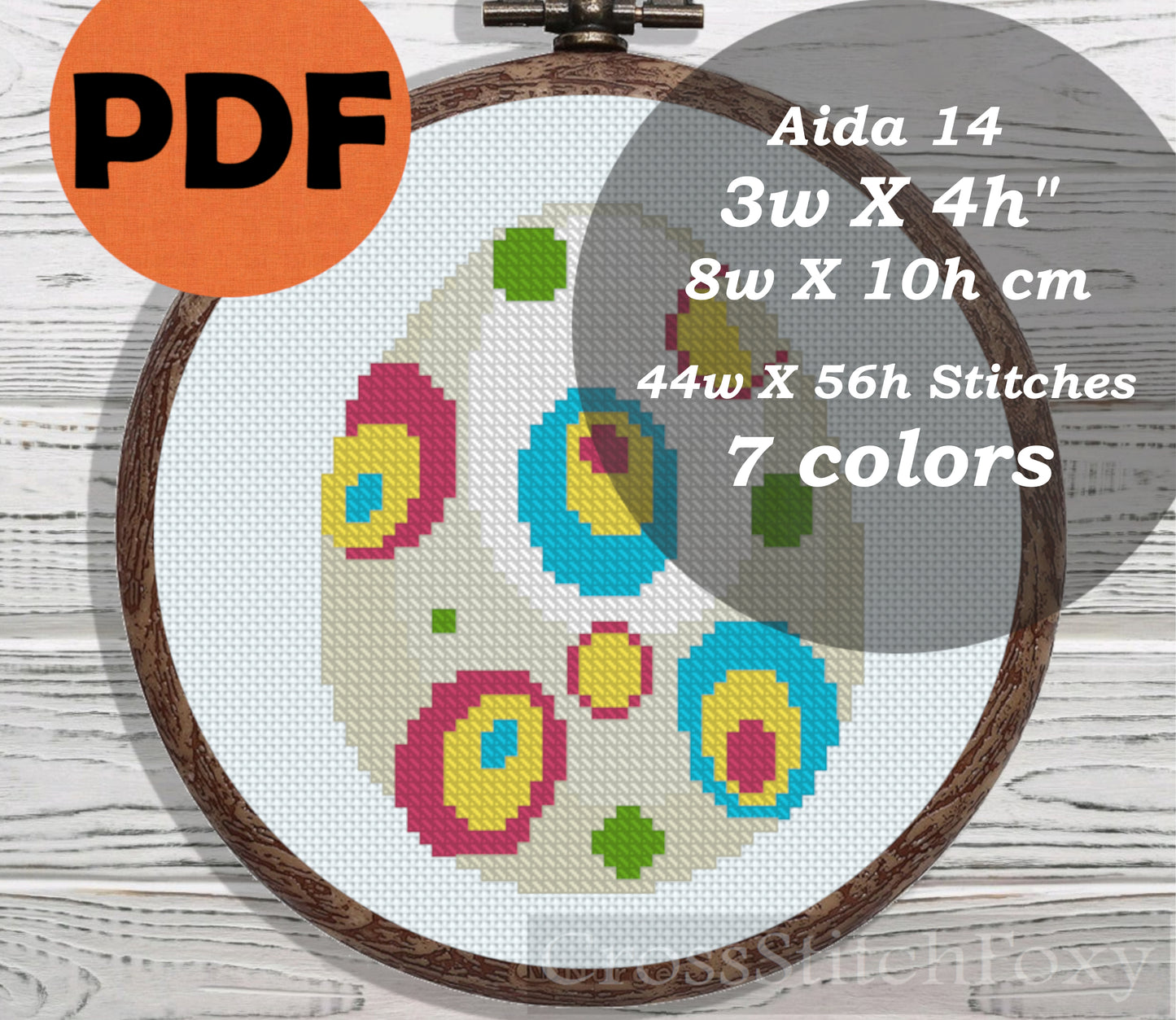 Easter Egg cross stitch pattern