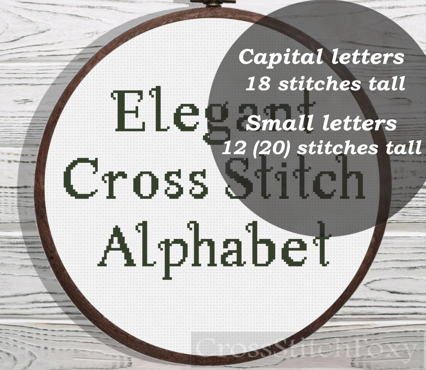 Elegant Alphabet cross stitch pattern