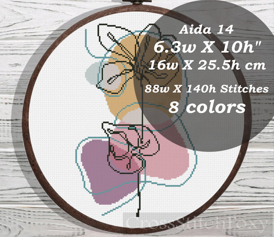 Boho Flower cross stitch pattern