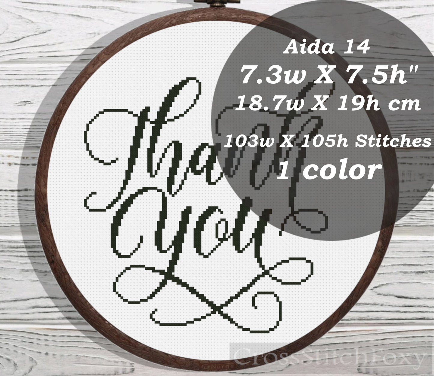 Thank You cross stitch pattern