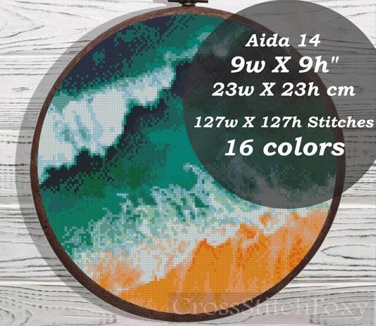 Ocean Wave cross stitch pattern