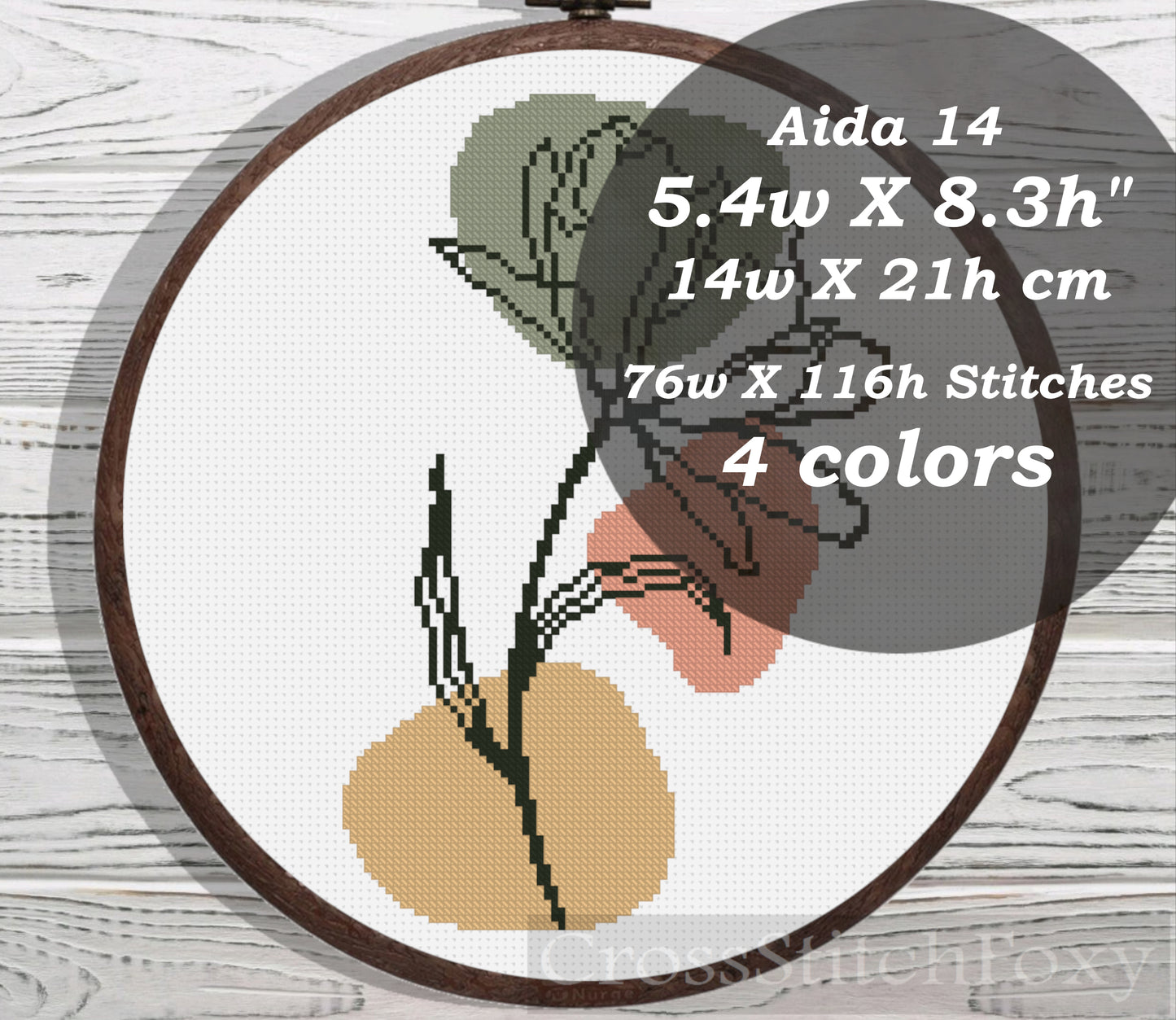 Boho Flower cross stitch pattern