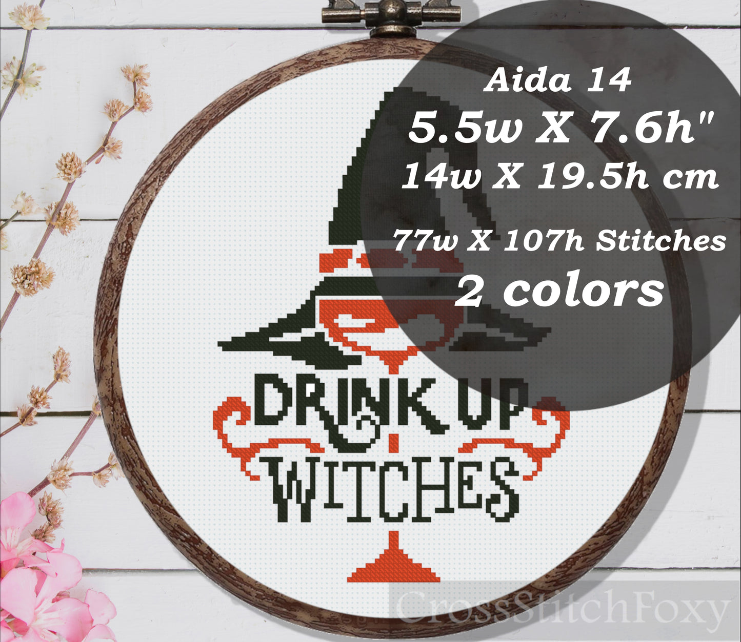 Halloween quote cross stitch pattern