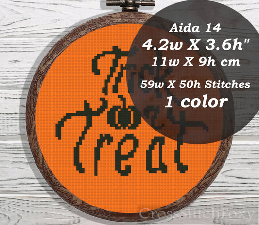 Happy Halloween spooky spiderweb cross stitch pattern