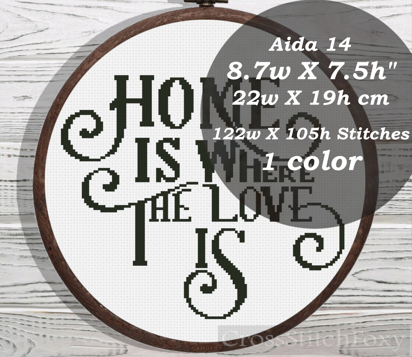 Home Sign Cross Stitch Pattern