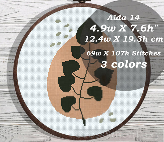 Boho Floral cross stitch pattern