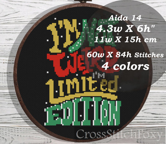 Funny quote cross stitch pattern