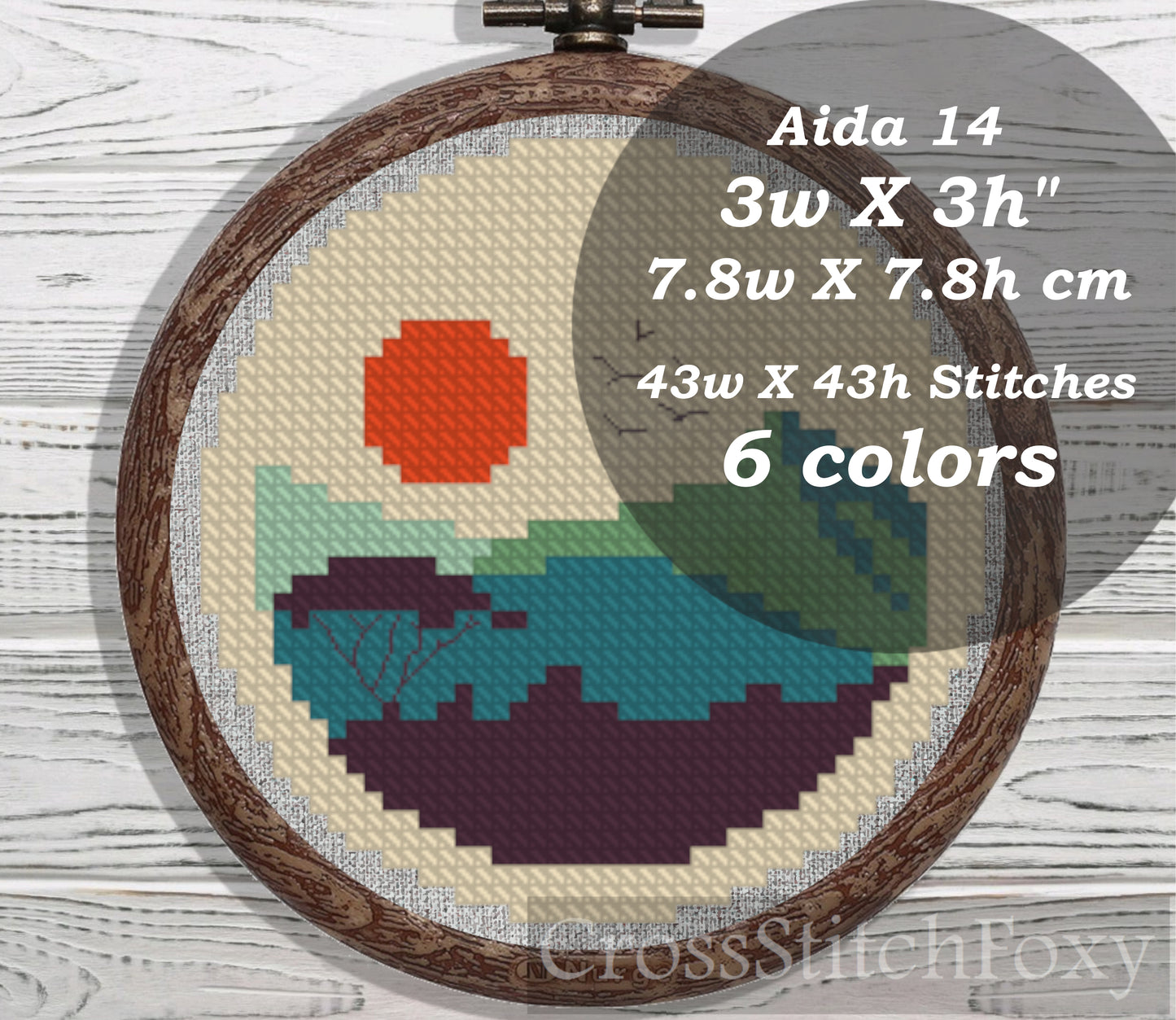Mini Landscape cross stitch pattern