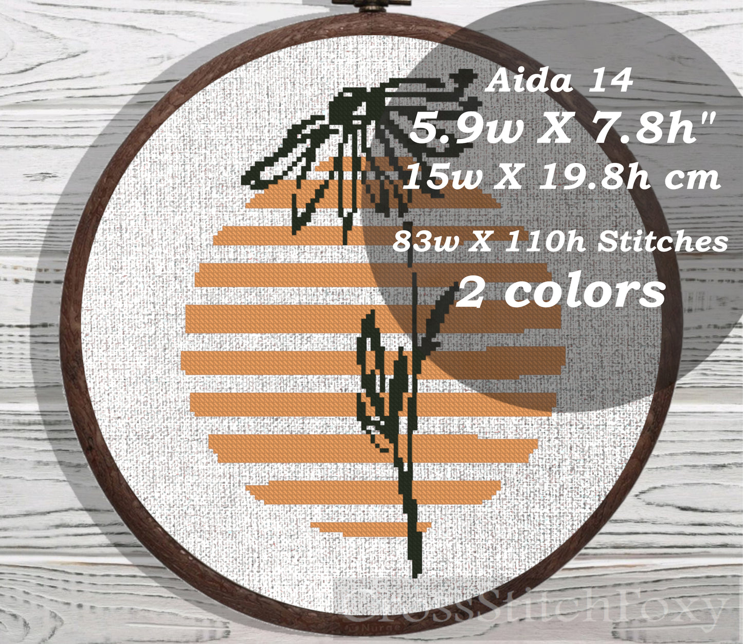 Boho Flower cross stitch pattern