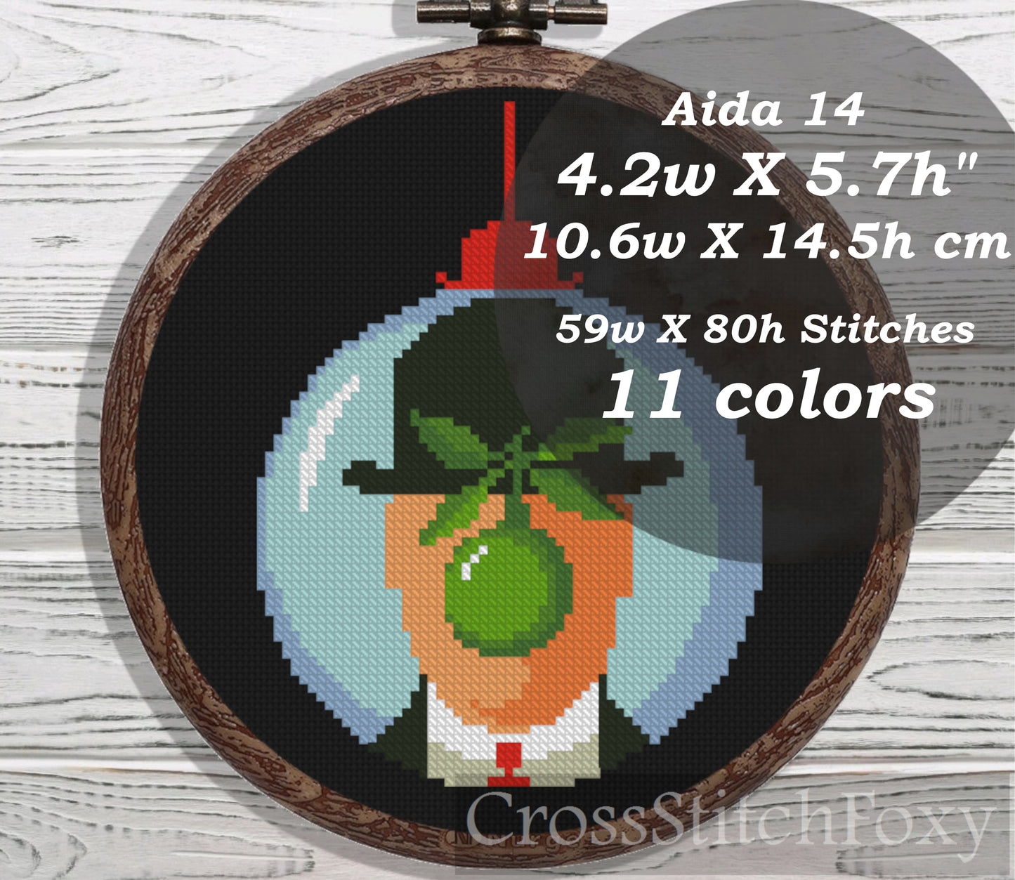 Magritte Ornament cross stitch pattern