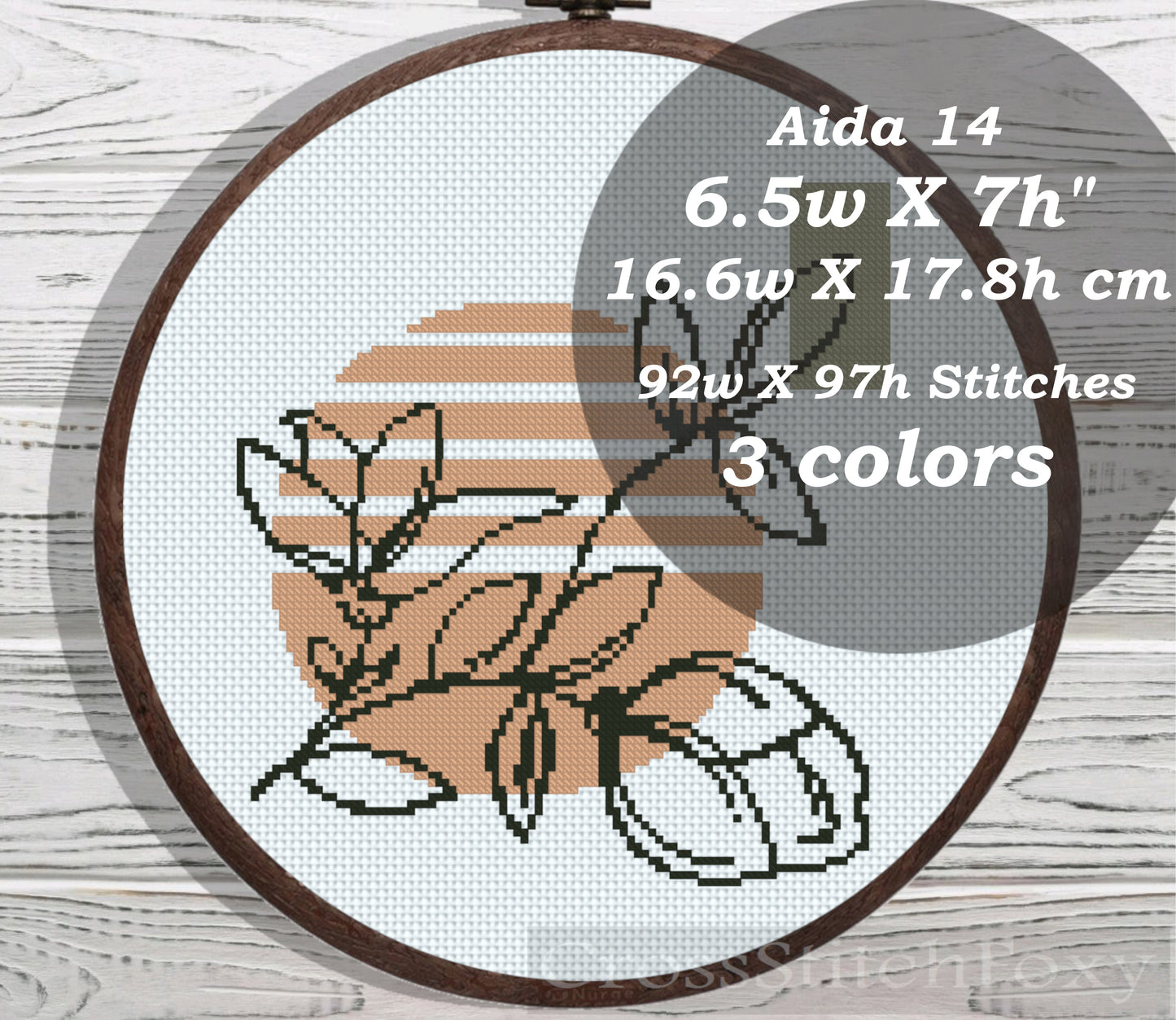 Boho Floral cross stitch pattern