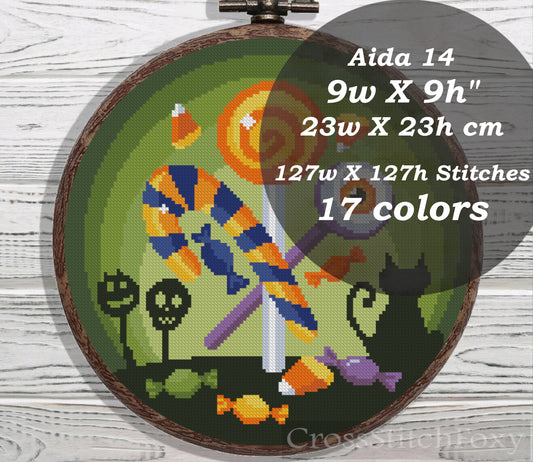 Halloween cross stitch pattern