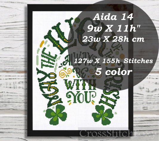 Irish blessing cross stitch pattern