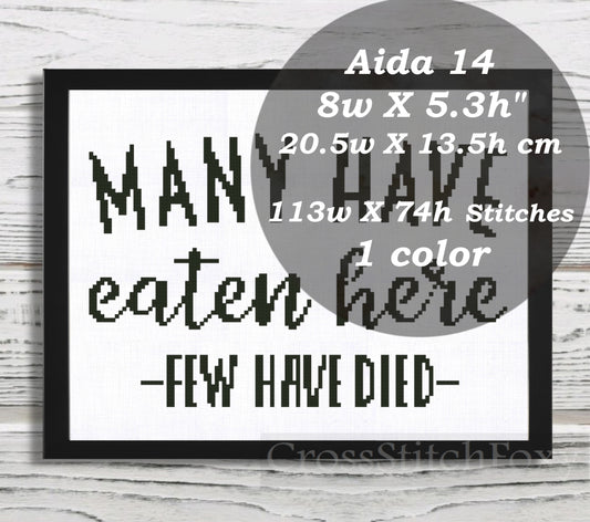 Kitchen cross stitch pattern