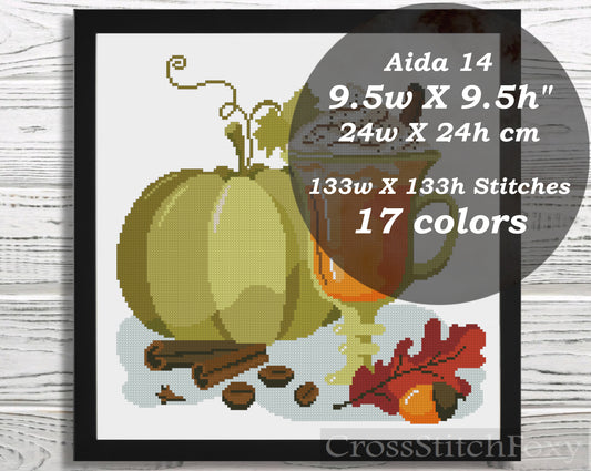 Pumpkin cross stitch pattern