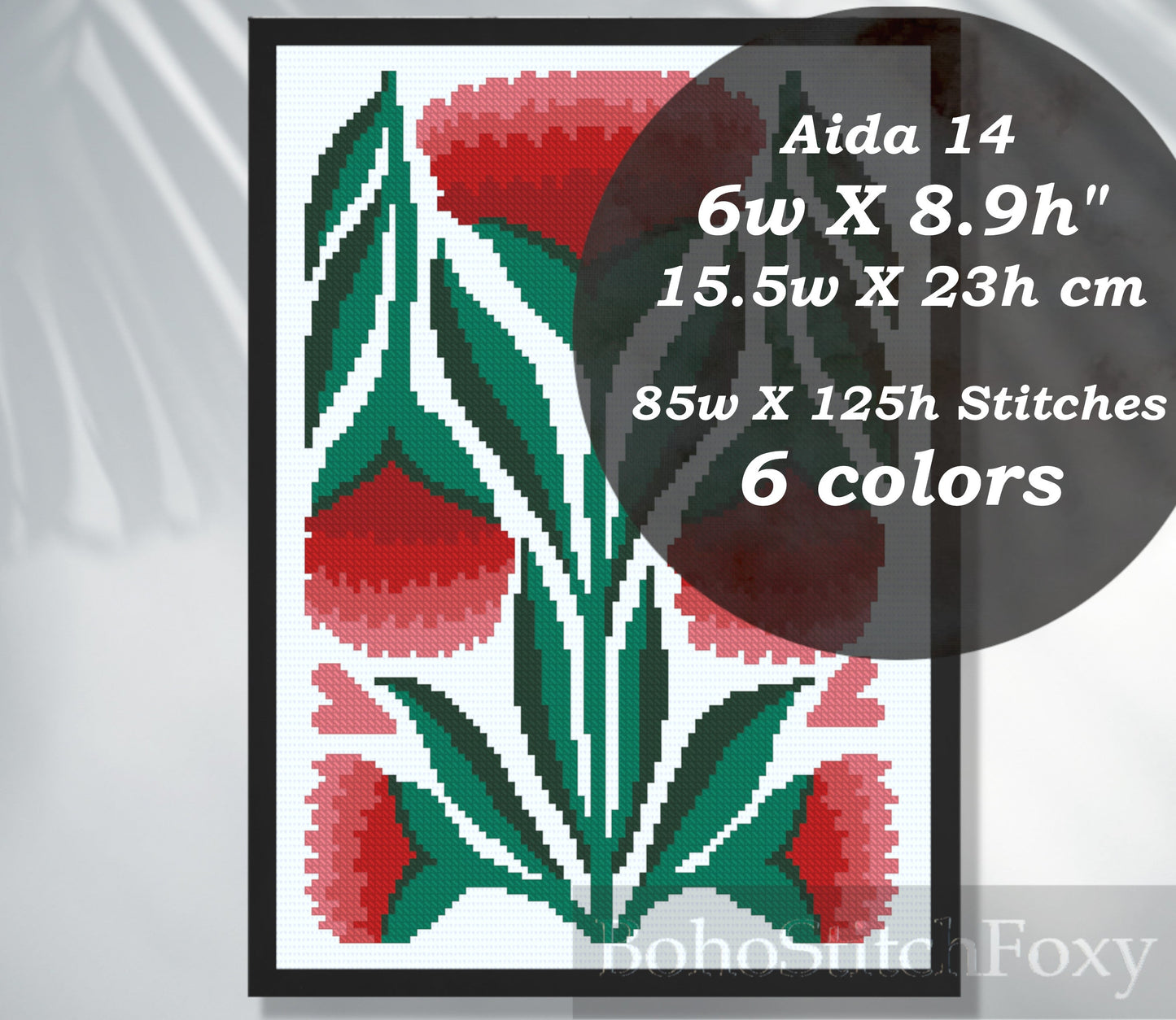 Abstract Thistle Cross Stitch Pattern