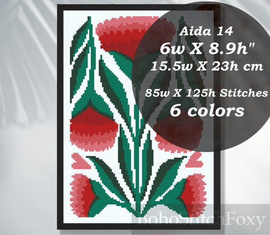 Abstract Thistle Cross Stitch Pattern