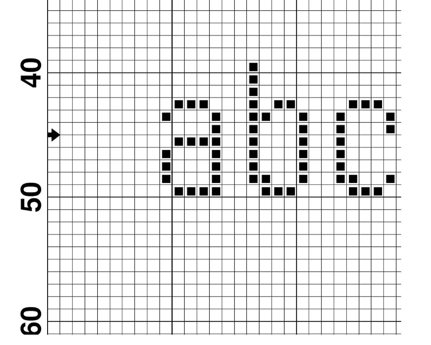 Alphabet cross stitch pattern