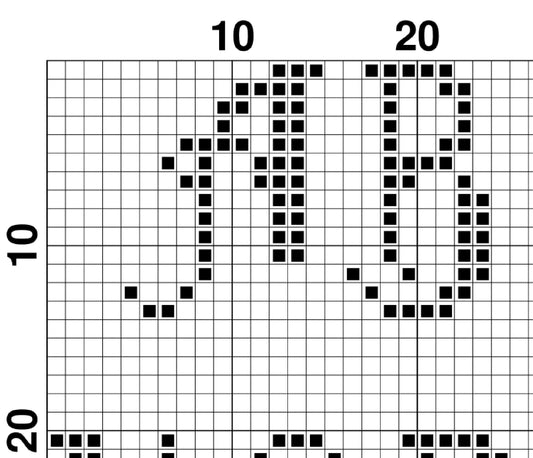Alphabet cross stitch pattern