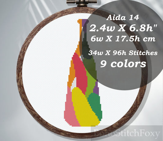 Kitchen colorful vase cross stitch patterns set