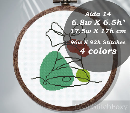 Christmas bell boho cross stitch pattern