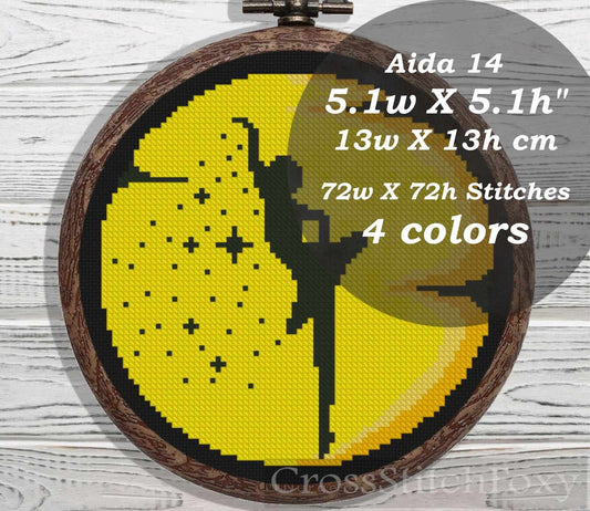 Ballerina cross stitch pattern