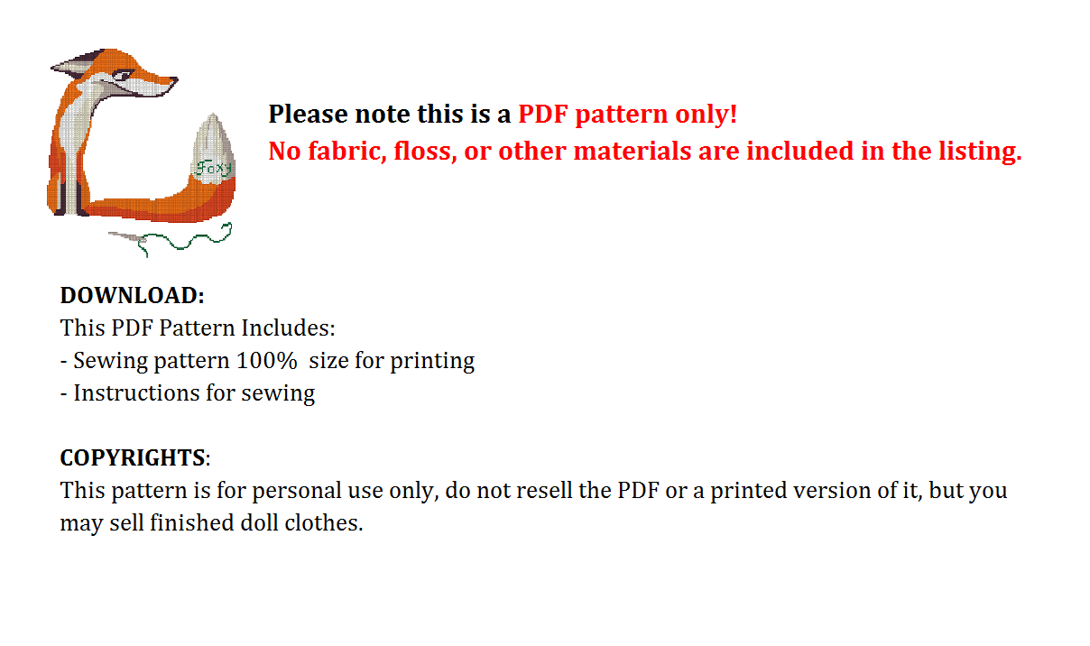 Barbie Doll Blue Dress Sewing Pattern