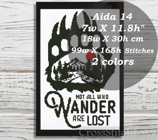 Bear Paw cross stitch pattern