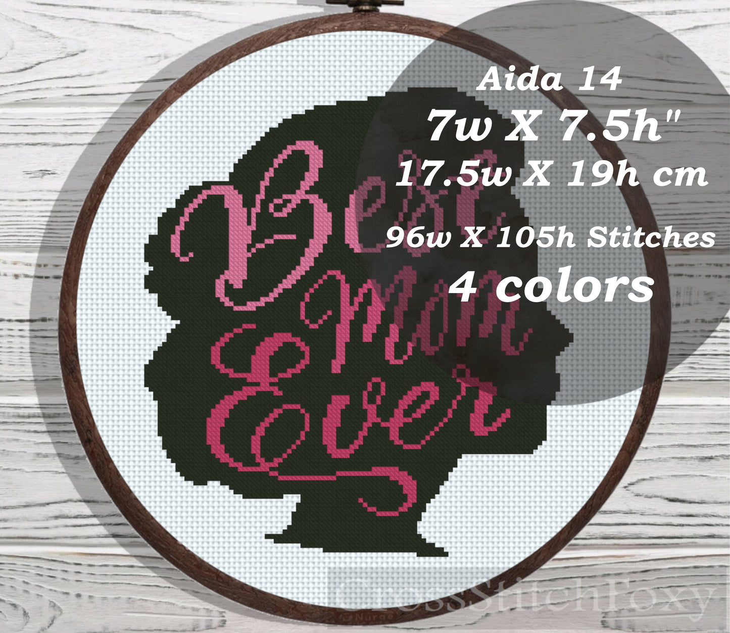 Best Mom Ever cross stitch pattern