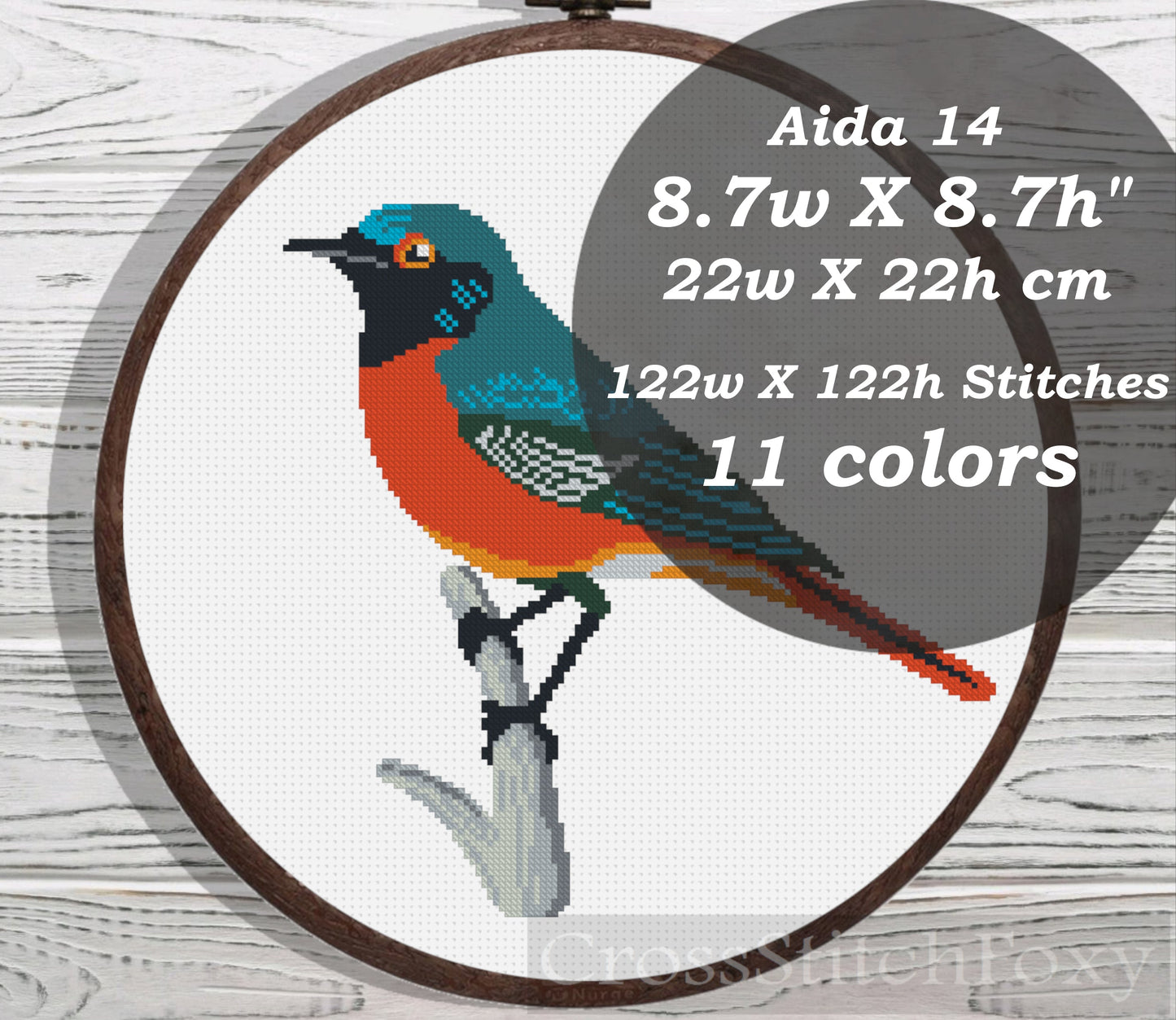 Bird cross stitch pattern
