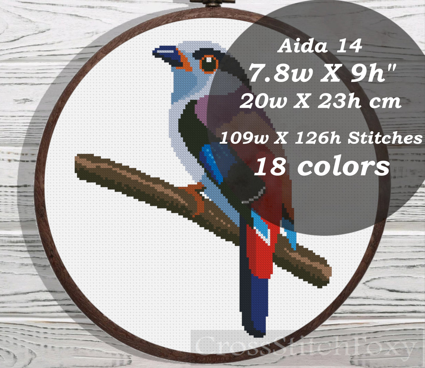 Bird cross stitch pattern