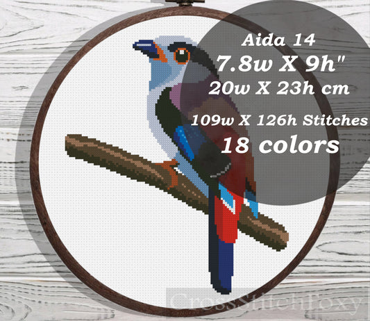 Bird cross stitch pattern