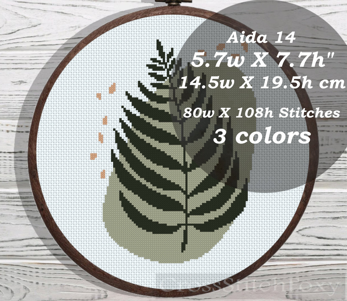 Boho Floral cross stitch pattern