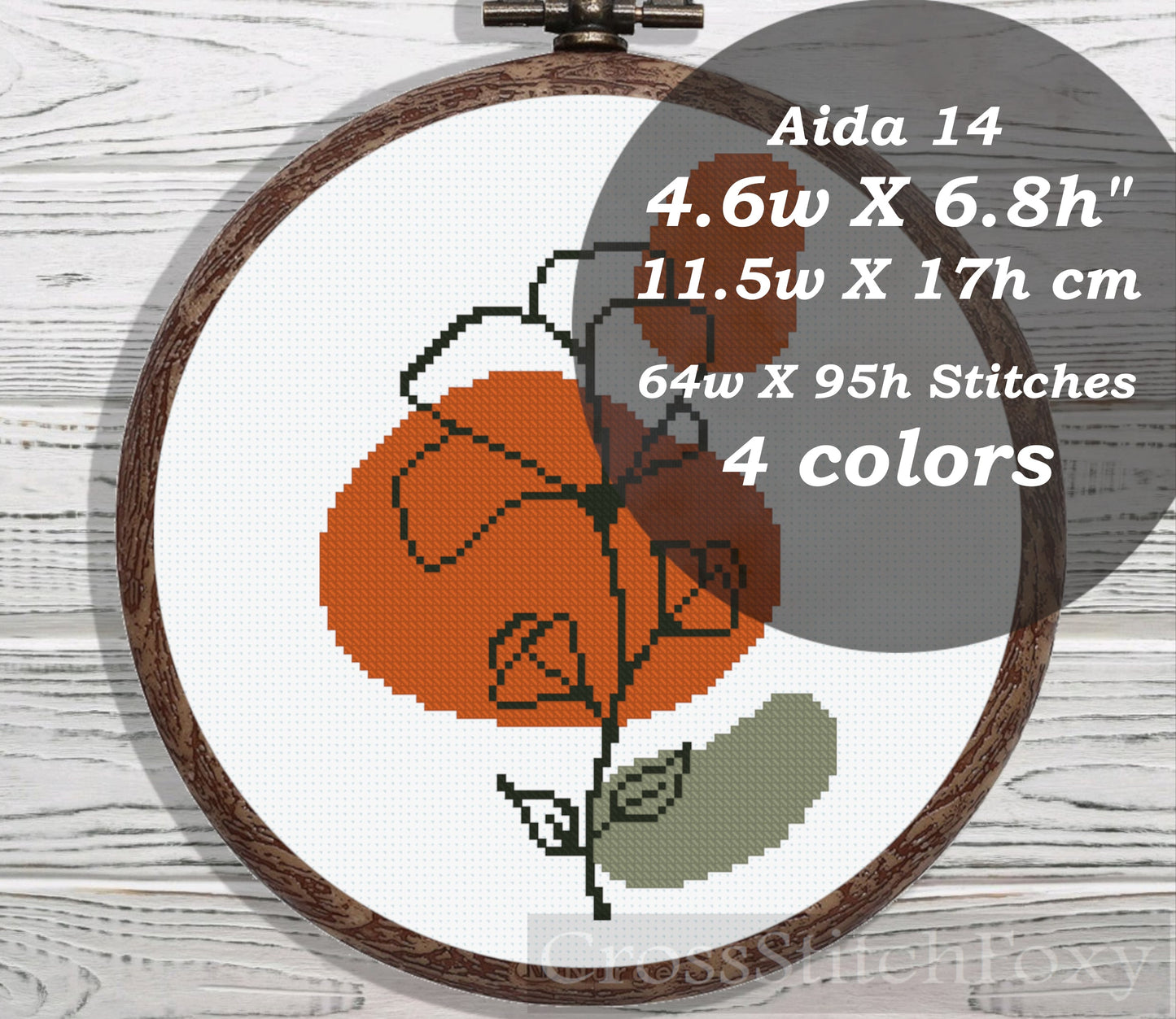 Boho Flower cross stitch pattern