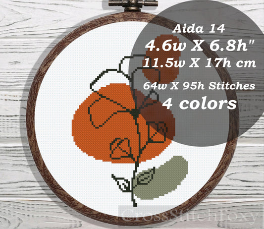 Boho Flower cross stitch pattern