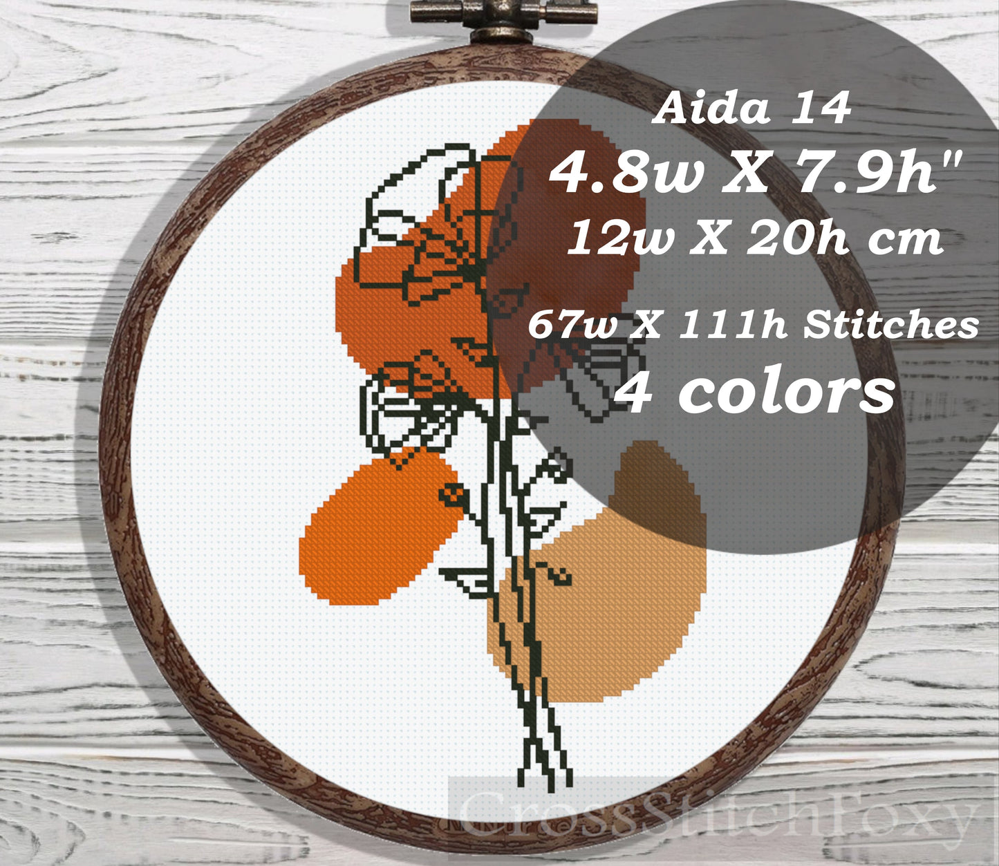 Boho Flowers cross stitch pattern