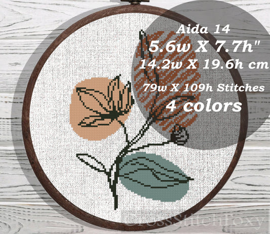 Boho Flowers cross stitch pattern